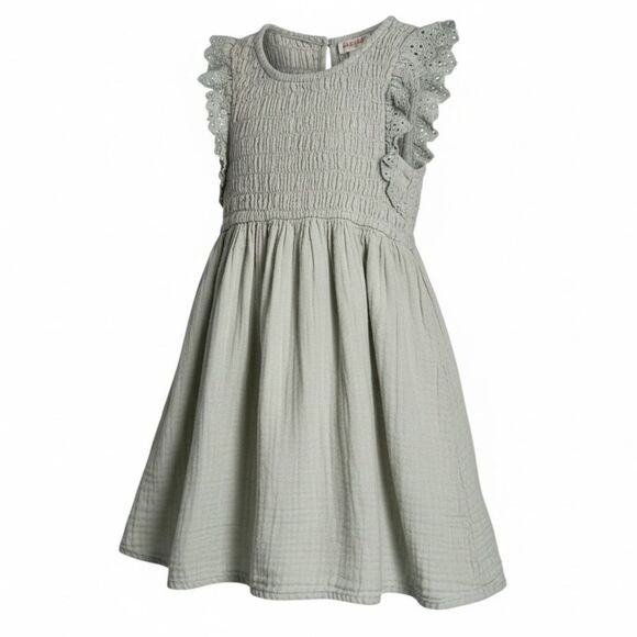 Cat & Jack Other - EUC Cat & Jack Girls Soft Green Cap Sleeve  Smocking Lee Length Dress - Size 4T